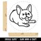 Frenchie Laying Down French Bulldog Dog Rubber Stamp for Stamping Crafting Planners